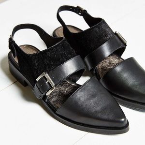 Matisse Hutton Flat buckled sandals pointy leather